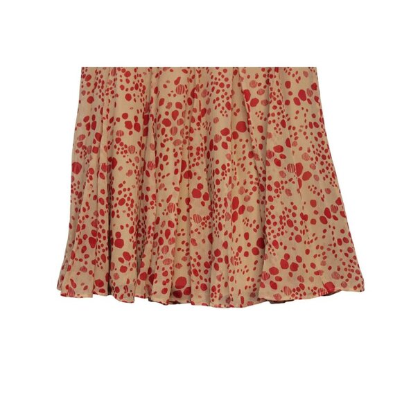 Vintage Y2K Midi Skirt Size 8 Valerie Stevens 100% Silk Artsy Boho Ruffle Retro - Picture 6 of 7